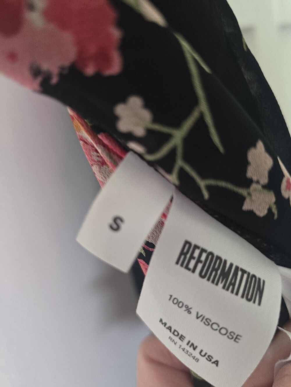 Reformation Laura Maxi Floral Wrap Dress - Small - Black - Picture 7 of 7